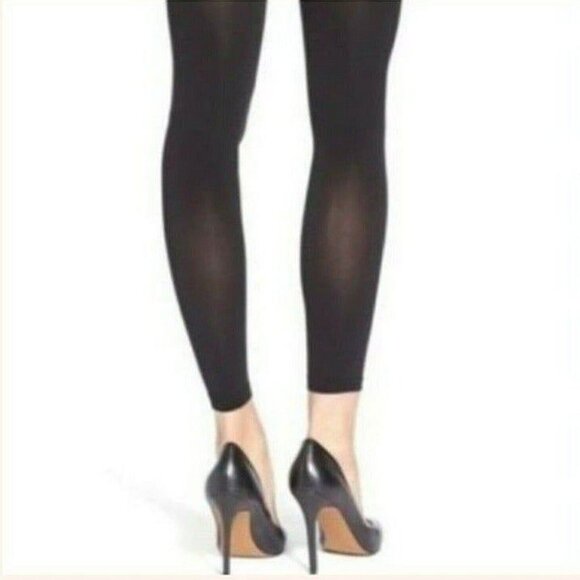 SPANX Women’s Footless Tights Black Opaque High Waist Shaping Control Size G - Picture 3 of 7